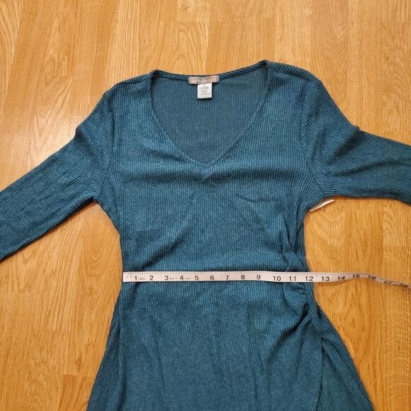 Good Luck Gem Side Wrap Solid Knit Dress sz Small - Picture 8 of 11